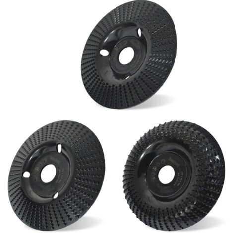 3-teiliges Holzschleifscheiben-Set aus Wolframkarbid, 125 mm Schleifscheiben zum Formen, Schleifen, Schneiden und Holzschnitzen FLITI (1/4)
