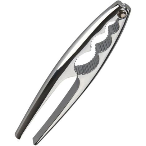 Premium Nussknacker, Nuss- und Schalentierknacker, Chromstahl, Silber, 17 x 4 x 1,3 cm FLITI (1/4)