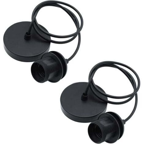 M10 Kabelgriff Anhänger 12X SCHWARZ M10 Gewinde Kabel Netzkabel Griff Hängelicht Buchsen, Lampe Kabelgriff Lampenfassung Steckdose
