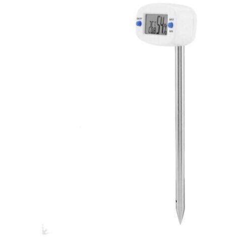 Digitales Bodenhygrometer, Temperatur-Feuchtigkeitstester mit LCD-Anzeige und Sonde, elektronischer Bodentester für Gartenpflanzen FLITI