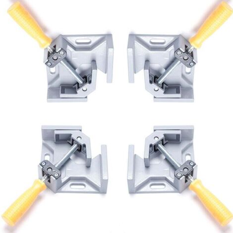 90-Grad-Winkelklemme, 4-teiliges Eckklemmenset für Holzarbeiten, Klemme aus Aluminiumlegierung mit einem Griff, Werkzeuge zum Einrahmen von Bildern, Holzbearbeitungsklemmen für Heimwerker-Holzarbeiten (1/4)