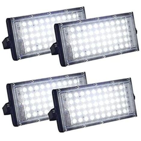 4er-Pack superhelle LED-Flutlichter für den Außenbereich – IP65 wasserdicht für Hof, Garage, Sportplatz (50 W) FLITI (1/4)