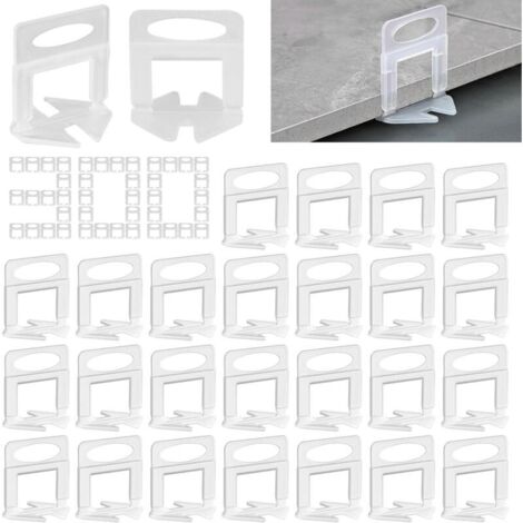 300 Stück selbstnivellierende Fliesenabstandshalter, Fliesenabstandshalter, selbstnivellierende Abstandshalter, 1,5 mm Fliesenfugen-Set, Fliesennivellierungssystem für Fliesen, Bodenfliesen, Wandflies (1/4)