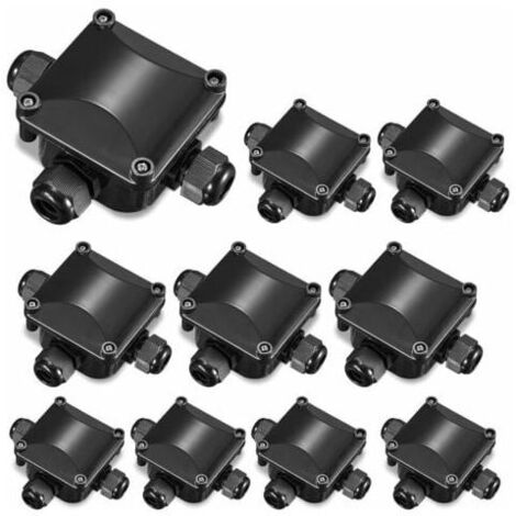 Anschlussdose, 10-teilige Anschlussdose, wasserdichter 3-Wege-Anschluss IP66, wasserdicht für den Außenbereich, für Kabeldurchmesser 5-10 mm FLITI (1/4)