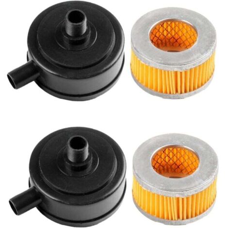 2er-Pack geräuschloser Luftkompressorfilter, Luftkompressor-Ansaugfilter, Schalldämpfer, Geräuschreduzierer, Luftfilter, 20-mm-Pumpenzubehör FLITI (1/4)