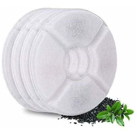 Katzenbrunnenfilter, Ersatzfilter für Brunnen, Aktivkohlefilter Ersatzfilter für Brunnen Filter für Katzenbrunnen Blumenwasserbrunnen, 4 Stück FLITI (1/4)
