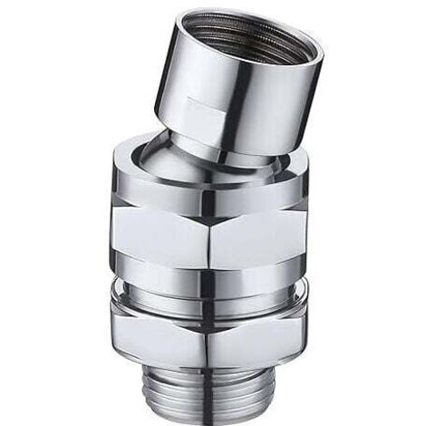 Regenduschkopf Verstellbarer Duschkopf mit Kugelgelenk Messing Duschkopf Brausestrahler Brausekopfaufsatz Brausekopf G 1/2 Chrom poliert, FLITI (1/4)