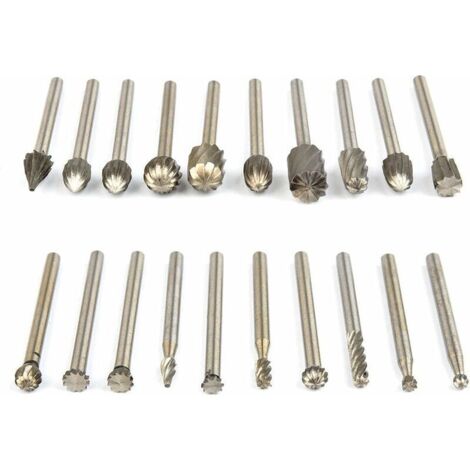 10-teiliges Rotationsfräser-Set, Wolframkarbid, Doppelschnittpunkte