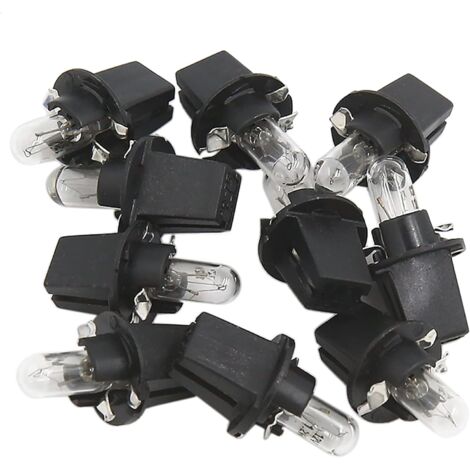 10 Stück DC 12V 1,2W T5 Hellgelbe Auto-Armaturenbrettlampen