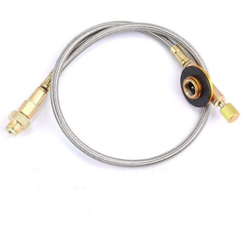 Brennstofftankadapter für Camping und Wandern - Umrüstadapter für Butangaskocher (flaches Verlängerungsrohr für Gastank) (1/4)