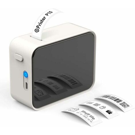 Bluetooth-Etikettendrucker, P15 Mini-Selbstklebeetikettendrucker, tragbarer Thermodrucker, App-Anbindung, kompatibel mit iOS und Android für Zuhause, Büro, Schule (Beige) (1/4)