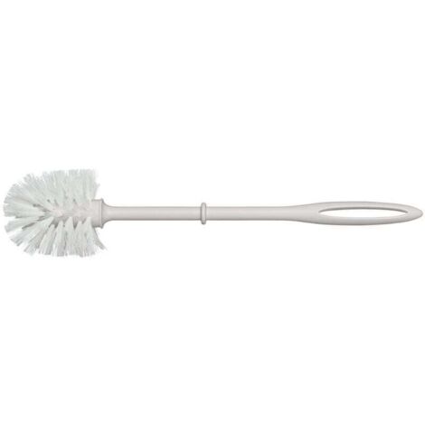 Ersatz-Toilettenbürste für Toilettenbürstenhalter mit weißem Kunststoffgriff, Standardgröße, Polypropylen, Ø 8 x 36 cm, weiß (1/4)