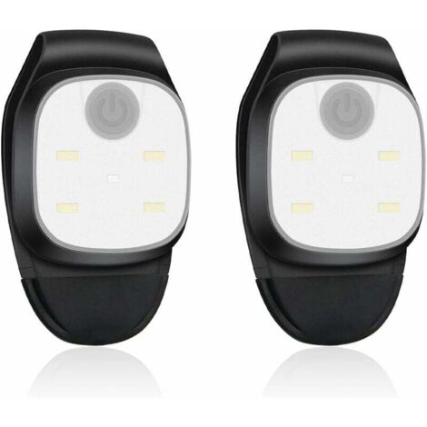 LED-Stirnlampe, Brustlampe, 2-teilig, Lauflampe mit 4 Leuchtmodi, Sicherheitslampe mit Clip für Outdoor-Sportarten, Laufen, Camping [Energieklasse A+++] (1/4)