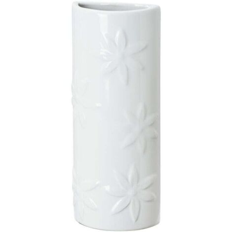 Blumenförmiger Heizkörper-Luftbefeuchter, hängender Luftbefeuchter mit Haken, Keramik, 9 x 19,5 x 4 cm, weiß
