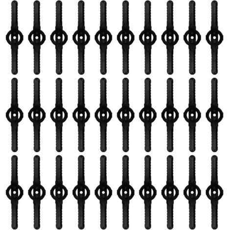 30 Stück Ersatzklingen aus Kunststoff, Klingen für Rasenkantenschneider, Rasenmäherklingen, kompatible Ersatzklingen für kabellose Rasenkantenschneider (1/4)