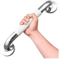 Maniglia di sicurezza antiscivolo bianca da 30 cm per bagno Barra di sostegno da parete per bagno per bambini/anziani con luce fluorescente FLITI