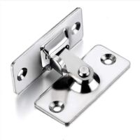 FLITI Einteiliges 90-Grad-Schiebetürschloss, Sicherheits-Eckschloss aus Edelstahl, Satin-Nickel