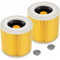 2er Set Triomphe Patronenfilter für WD3 Premium WD2 WD3 WD3P WD3 MV2 MV3 Filter WD3 Ersatzfilter für Kärcher Staubsauger 6.414-552.0/64145520