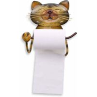 Katzenförmiger Toilettenpapierhalter aus Eisen für das Badezimmer, Wandmontage-Papierrollenhalter