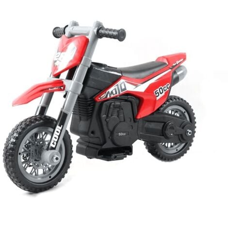 Moto cross électrique pour enfant 3 à 5 ans 12 V 3-8 Km/h avec roulettes  latérales amovibles dim. 106,5L x 51,5l x 68H cm vert au meilleur prix