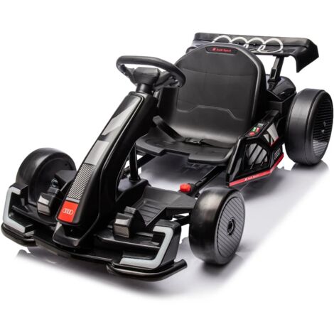 Audi Drift - Go-Kart Électrique pour Enfants - Batterie 24V - 5 à 12 ans - Noir
