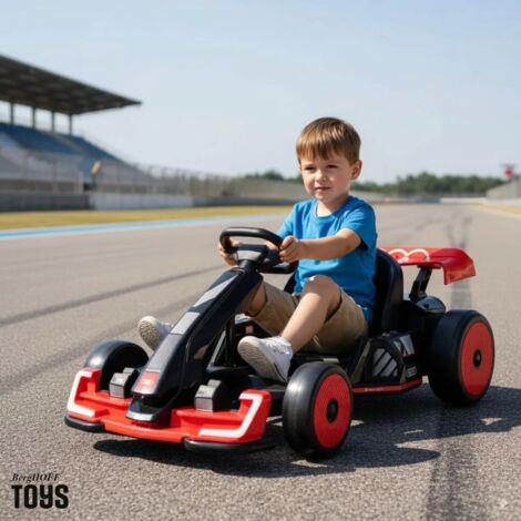 Drift-Car 24V, Rouge, Roues De Dérive Lisses, Moteur 2 X 350W, Mode Dérive à 13 Km/h, Batterie 24V, Construction Solide