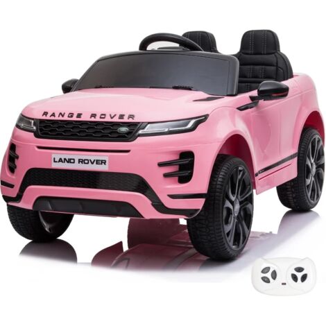 Berghoff – Voiture électrique enfant Range Rover Evoque 12V – 2 places – Phares, lecteur MP3 Bluetooth, télécommande 2,4Ghz – 2 à 6 ans – Rose