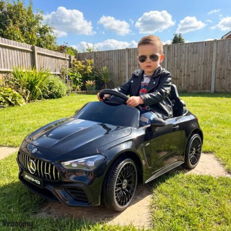 AIYAPLAY Voiture Électrique Enfant Mercedes-Benz AMG CLA 45 12V - Télécommande 2.4G Blanc