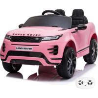 Berghoff – Voiture électrique enfant Range Rover Evoque 12V – 2 places – Phares, lecteur MP3 Bluetooth, télécommande 2,4Ghz – 2 à 6 ans – Rose