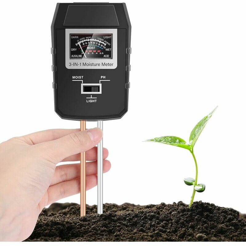 Dr.meter Testeur Humidité Plantes, Hygrometre Plante Testeur de Sol  Humidimètre de Sol Capteur Humidité pour Jardin, Ferme, Plantes à Gazon  intérieur et extérieur (Aucune Batterie Nécessaire) : : Jardin