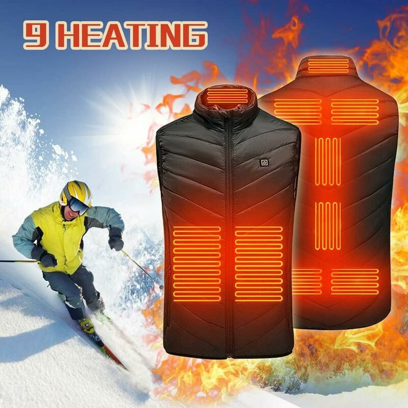 Gilet chauffant pour hommes/femmes, gilet chauffant électrique USB, gilet  chauffant lavable, vêtements chauffants avec 3 niveaux de réglage de  chaleur, veste chauffante pour moto, pêche, ski ( Color : : Mode