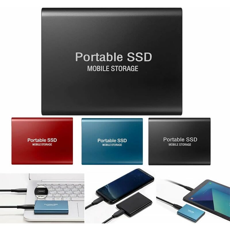 Disque dur externe SSD portable pour ordinateur portable de bureau (1pcs)