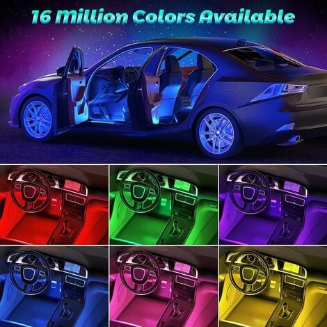 LED d'Ambiance Voiture Avec 7 Multicolores