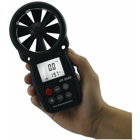 Anémomètre Thermomètre Numérique, Multifonction Anemometre Portable  Anemometre Connecté Anémomètres pour la Planche à Voile, la Voile