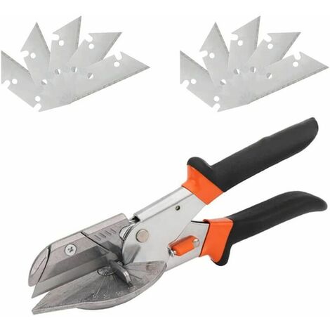 Outils de cisaillement de coupe à onglets multi-angles, ciseaux universels  à fil à coude 45-135 degrés outil de coupe à la main