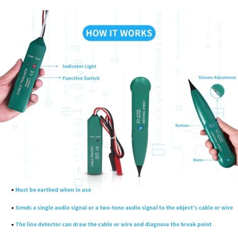 Traceur de Cable Electrique, Détecteur de Cable Électrique, MS6812