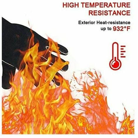 Gants extrêmement résistants à la chaleur et au feu, cuir cousu Kevlar,  gants, idéal pour cheminée, cuisinière, four, 16 à 932°f