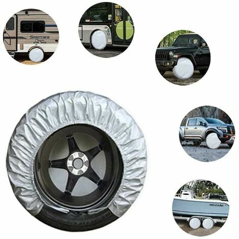 Lot de 4 housses de pneus pour camping-car, caravane, camping-car, SUV,  camping-car, protection de roue étanche, soleil, pluie, neige, diamètre de  pneu de 27 à 29 pouces 