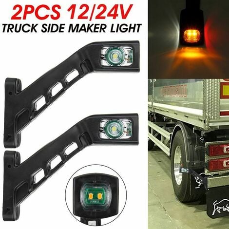12V/ 24V LED Feu de position latéral Indicateur Lampe Pour Remorque Camion  Carvan