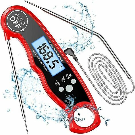 Instruments météo TFA thermomètre à piquer pliable (rouge)