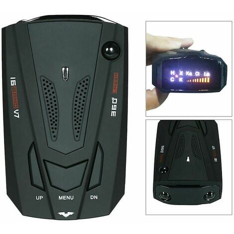 Détecteur de voiture Anti Radar Laser 12V 360 degrés LED affichage compteur  de vitesse Police alerte vocale / alarme