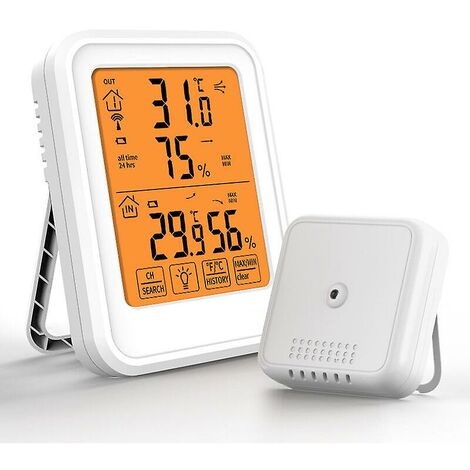 Thermomètre-hygromètre numérique avec sonde IN/OUT Max/Min