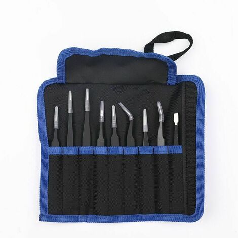 Anti-Statique 9 Pcs Pincettes De PréCision Outils Kit+ Pince