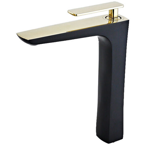 Robinet de salle de bain Robinet de lavabo en cuivre de luxe noir