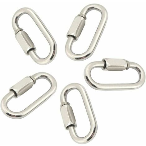 1/4/10Pcs M4-M14 304 Stainless Steel Carabiner Clip Snap Hook