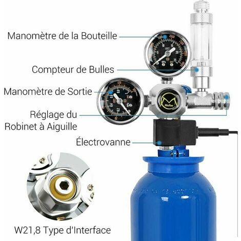 Réducteur de pression de CO2, régulateur de pression pour aquarium