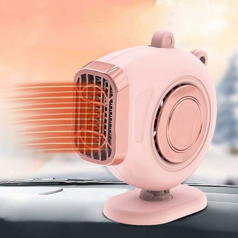Mini ventilateur de chauffage de voiture dégivreur prise allume-cigare avec  clip de fixation de caré