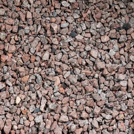 Gravier décoratif granit rouge concassé 8-16 mm – Sac 20 kg (0,4 m²) – Pour aménagements extérieurs et intérieurs