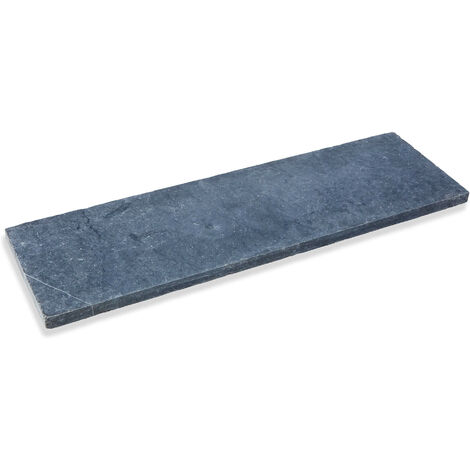 Margelle de piscine en pierre naturelle bleue – Dimensions 100x30x3 cm – Bord droit – Finition vieillie pour extérieur