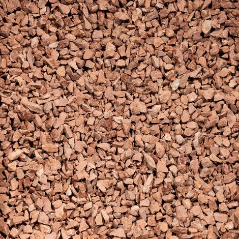 Gravier calcaire rouge concassé 8-12 mm – Big bag 500 kg (10 m²) – Pour aménagements extérieurs et intérieurs